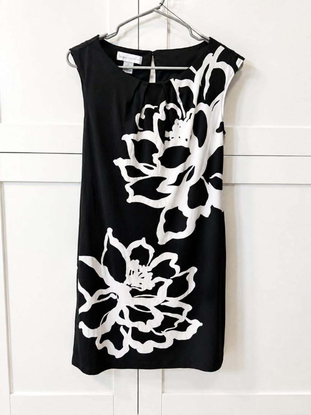 Studio London Times Black & White Floral Sheath Dress – Size 6